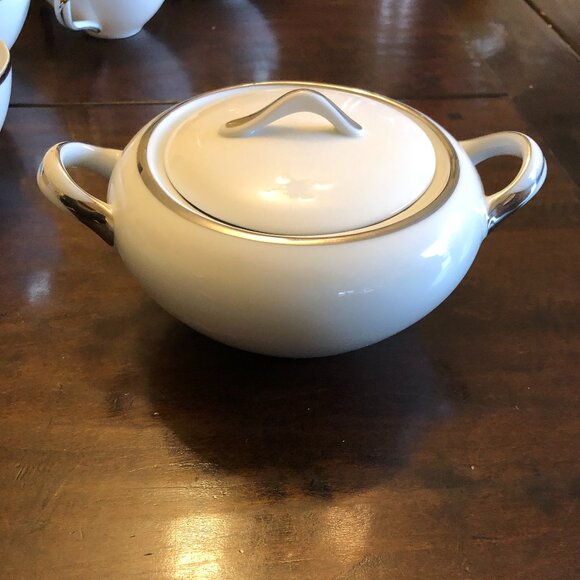 Harmony House China (Moderne # 3545) Coffee cups with saucers/sugar bowl/creamer - Picture 9 of 11